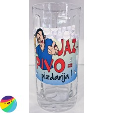 Pivski vrček - Jaz + pivo = pizdarija Pivski vrček - Jaz + pivo = pizdarija